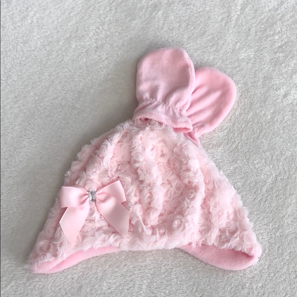 🎀Last one! Hat and mittens set for baby girl🎀